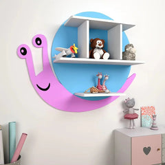 Children Wall Bookcase Kids Storage Shelves Wall Snail shape Book Holder - All India Decor