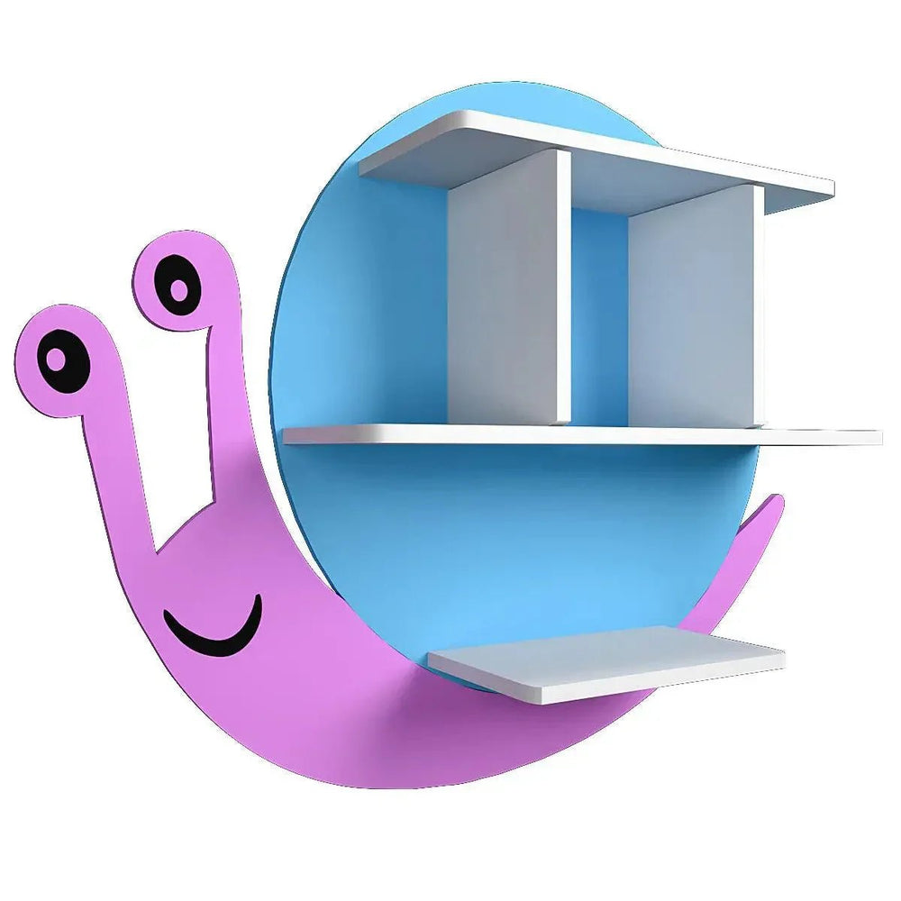 Children Wall Bookcase Kids Storage Shelves Wall Snail shape Book Holder - All India Decor