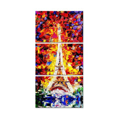 Eiffel Tower Paris Scenery Wall Painting Wooden Framed 3 Pieces Canvas Painting - All India Decor