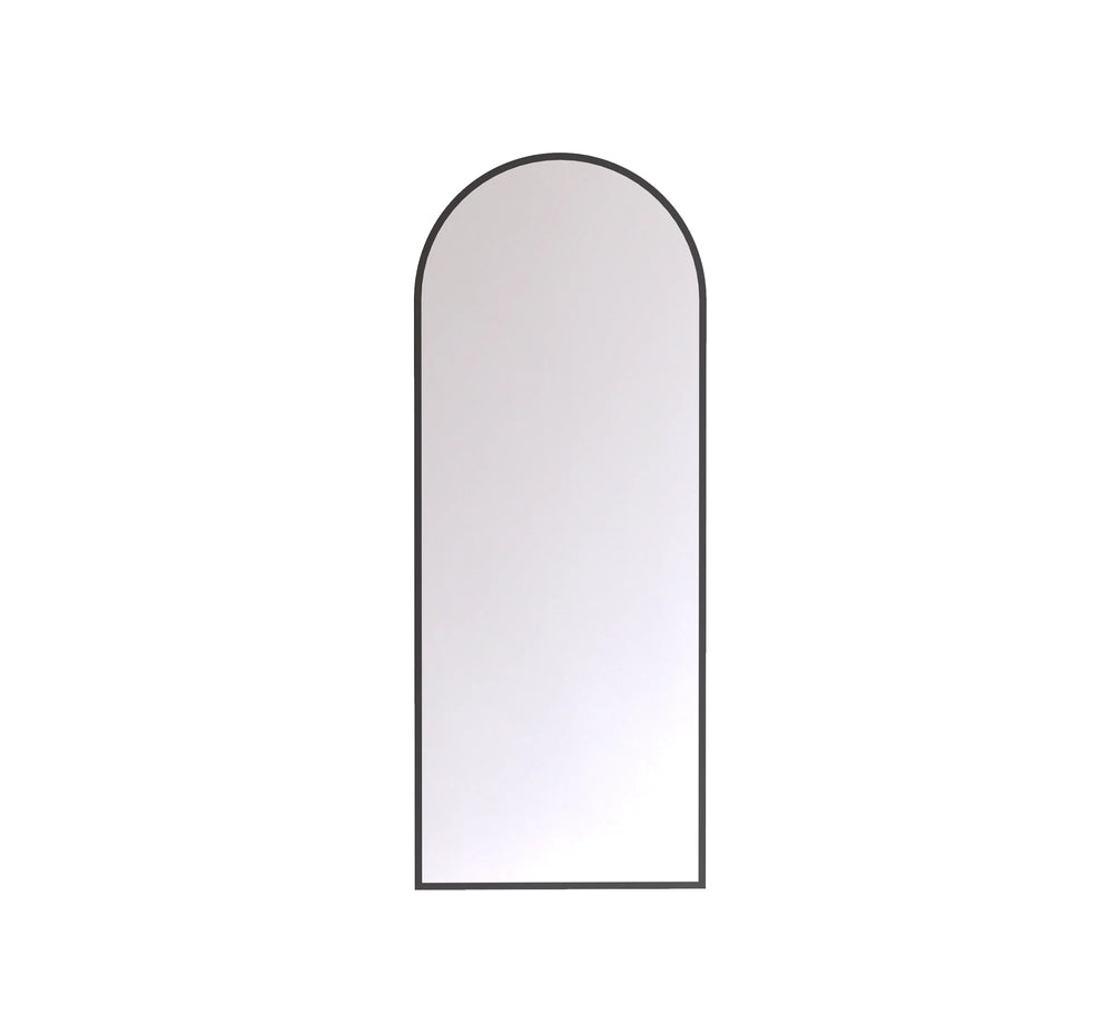 Arched Metal Floor Mirror (Bold Black) - All India Decor