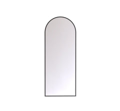Arched Metal Floor Mirror (Bold Black) - All India Decor