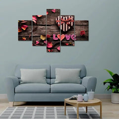 love Painting Wooden Framed 5 Pieces Canvas Wall Painting - All India Decor