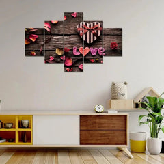 love Painting Wooden Framed 5 Pieces Canvas Wall Painting - All India Decor
