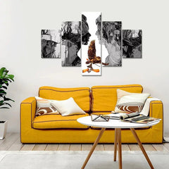 Couple Painting Wooden Framed 5 Pieces Canvas Wall Painting - All India Decor