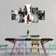 Couple Painting Wooden Framed 5 Pieces Canvas Wall Painting - All India Decor