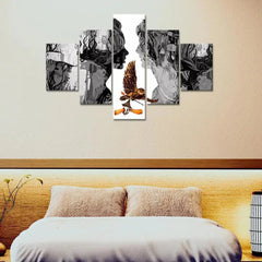 Couple Painting Wooden Framed 5 Pieces Canvas Wall Painting - All India Decor