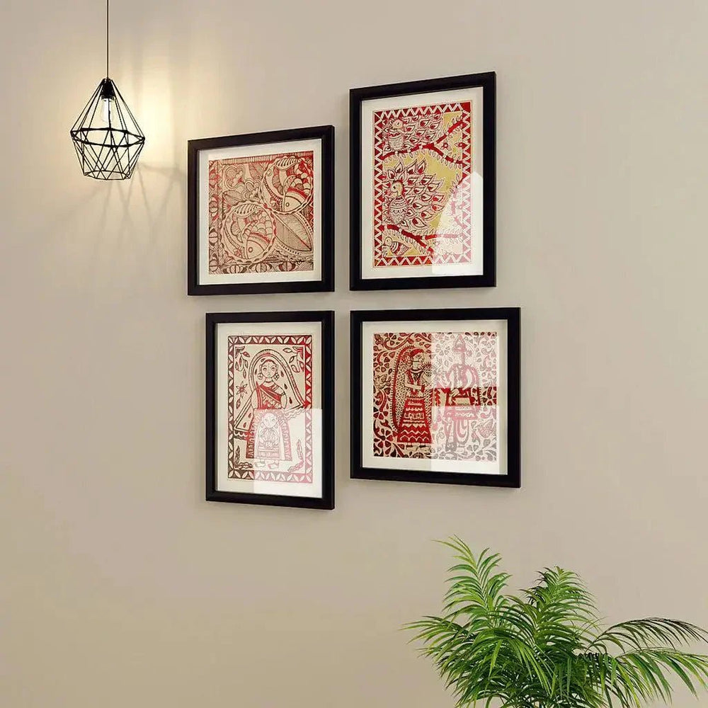 Madhubani Art Frame Set Of 4 - All India Decor