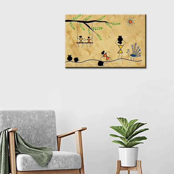 Beautiful Designs of Warli Painting Wall Hanging 61 x 41cm