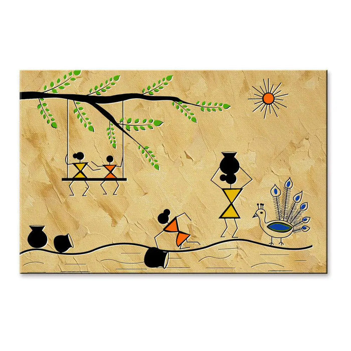 Beautiful Designs of Warli Painting Wall Hanging 61 x 41cm