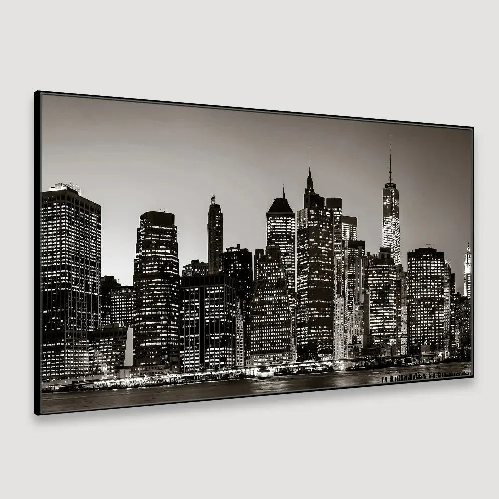 The Manhattan Night View Framed Wall Art - All India Decor