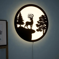 Full Moon Night Reindeer LED Wall Light - All India Decor