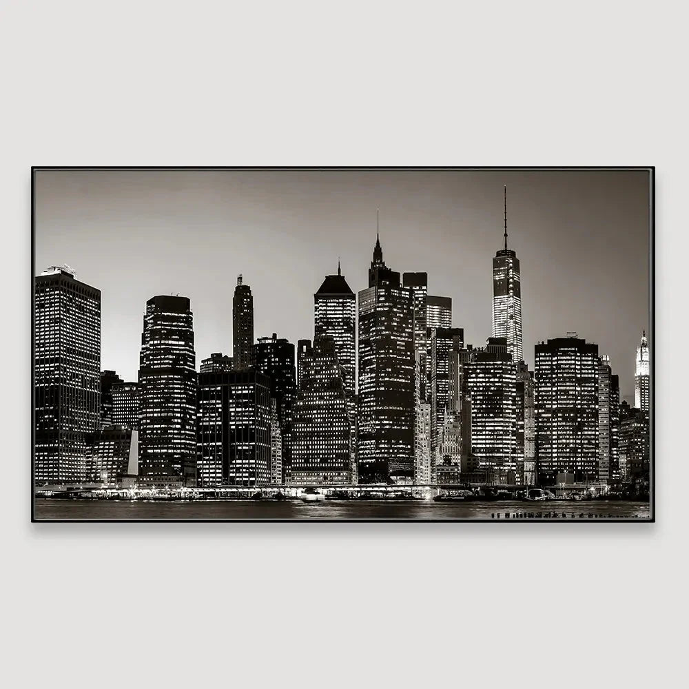 The Manhattan Night View Framed Wall Art - All India Decor