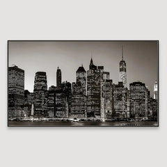 The Manhattan Night View Framed Wall Art - All India Decor