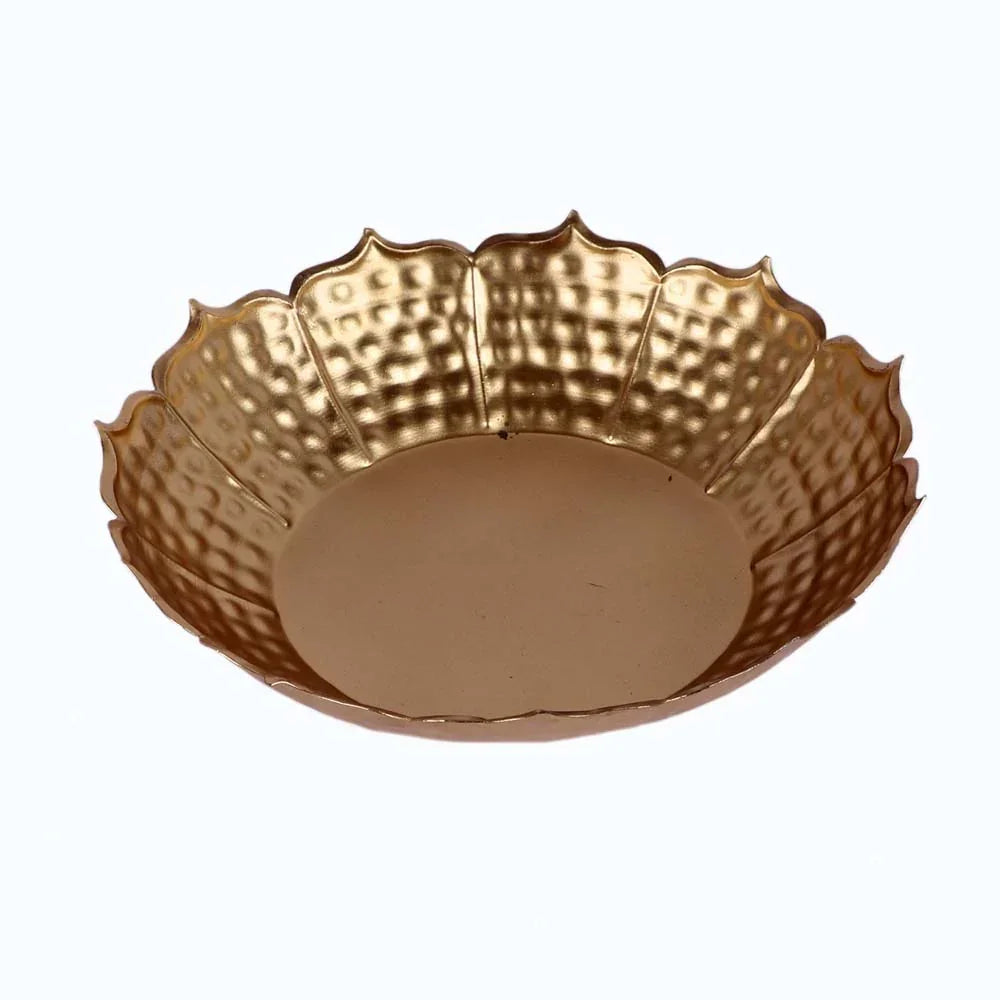 Metal flower Urli Bowl Set of 3 - All India Decor