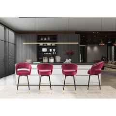 Burgundy Mixoy Bar Stool - All India Decor