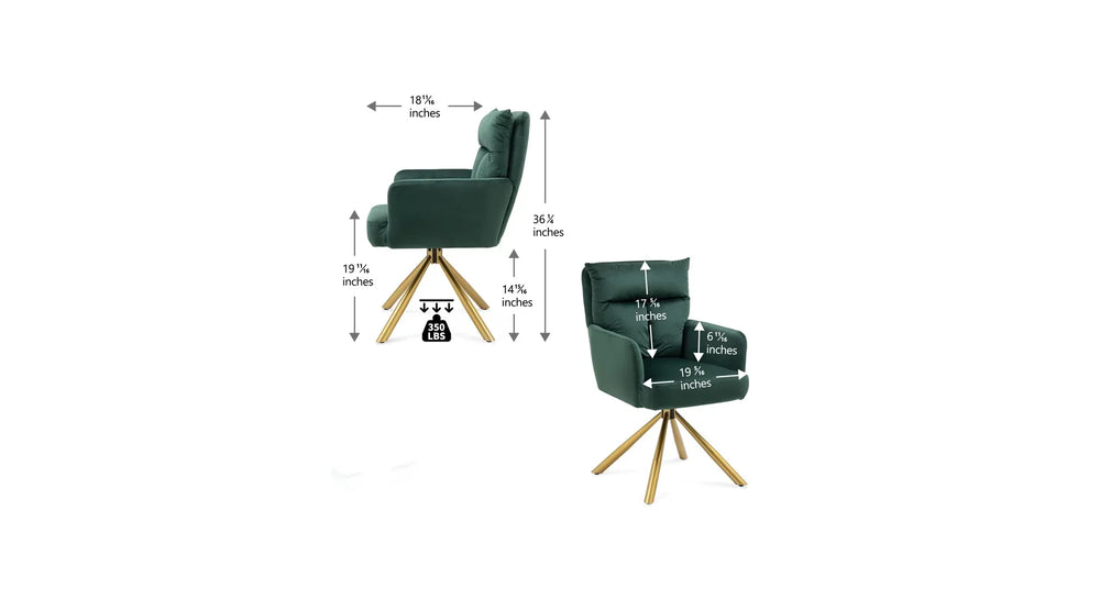 Green Gerlec Swivel Chair - All India Decor