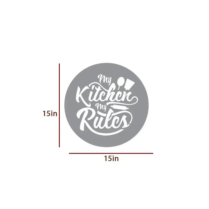 High-Quality 'My Kitchen My Rules' Backlit Wall Decor for Kitchen Decor