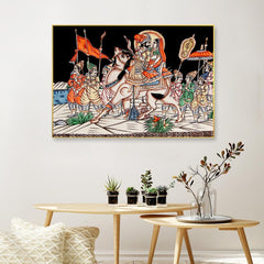 Royal Procession In Dark Framed Wall Art - All India Decor