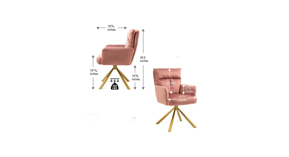 Pink Gerlec Swivel Chair - All India Decor