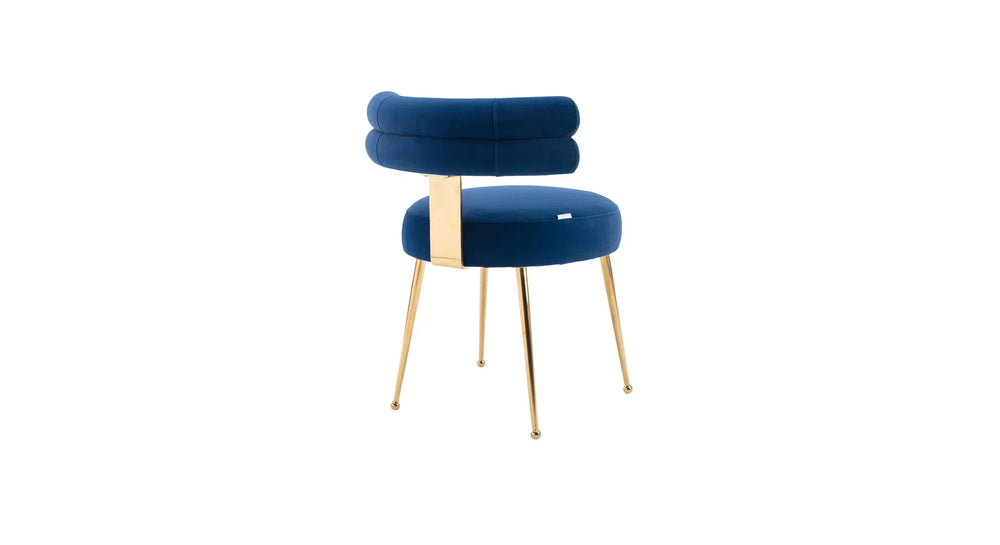 Blue Swizzy Aceent Chair - All India Decor