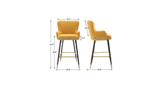 Yellow Color Nolen Bar Stool - All India Decor