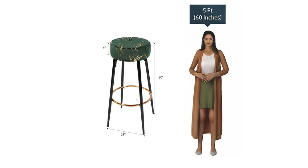 Green Color Nahman Bar Stool - All India Decor