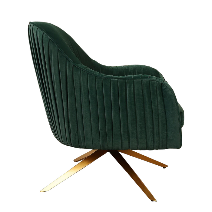 Green Gladden Revolving Accent Chair