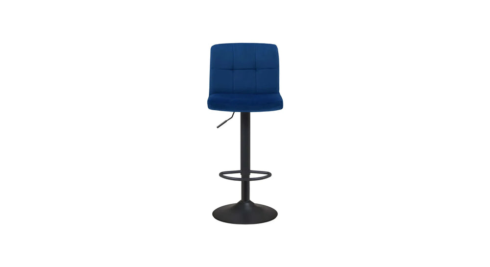 Blue Color Neo Swiel Adjustable Bar Stool - All India Decor