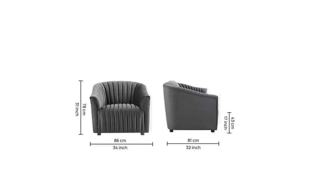Grey Latonia Accent Chair - All India Decor