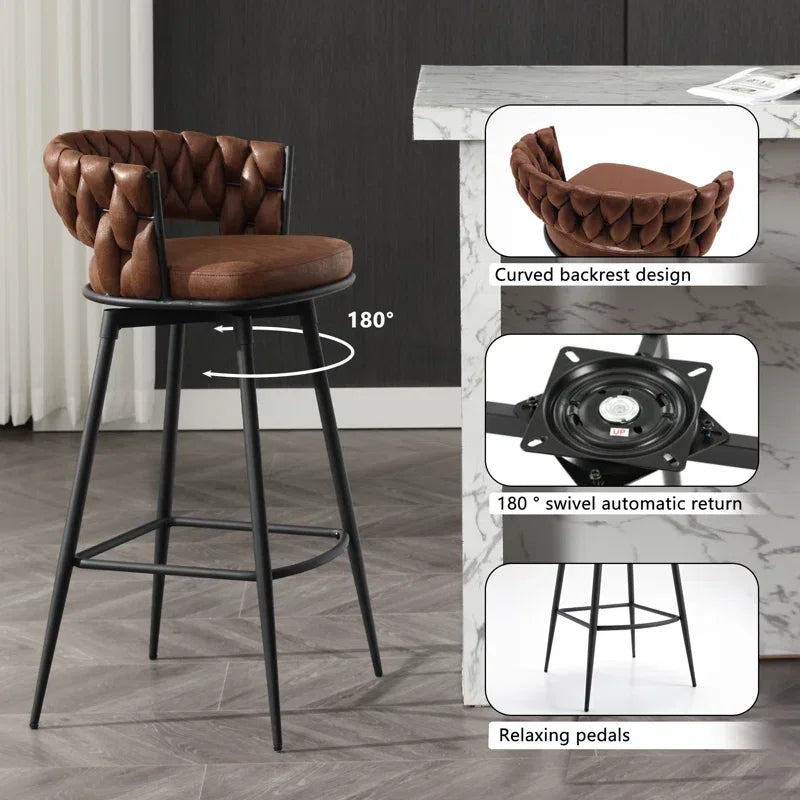Brown Presley Bar Stool - All India Decor