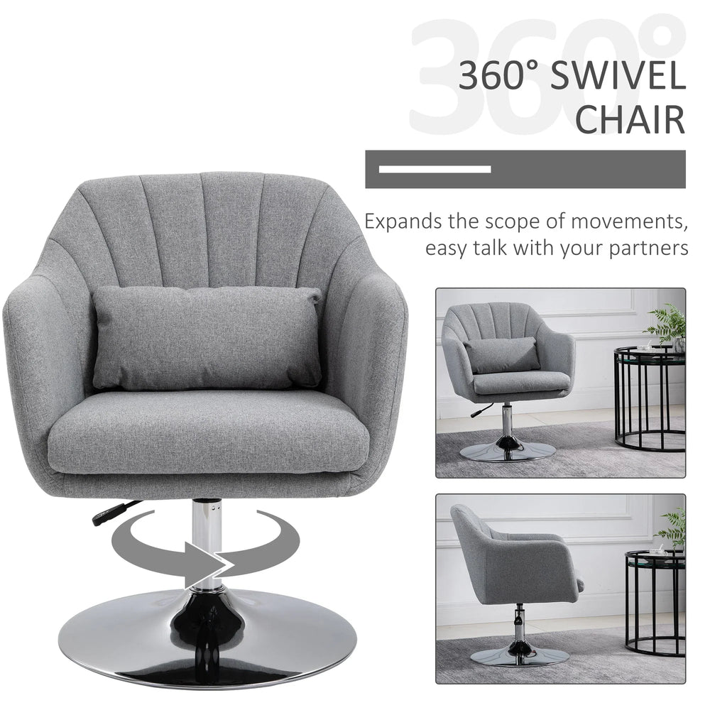 Light Grey Boyd Swiel Bar Stool/Chair - All India Decor