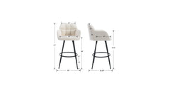 White Color Cayden Bar Stool - All India Decor