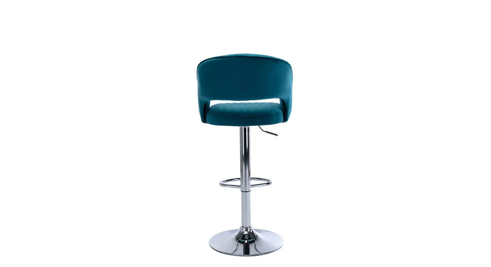 Teal Color Dee Swiel Adjustable Bar Stool - All India Decor