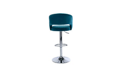 Teal Color Dee Swiel Adjustable Bar Stool - All India Decor