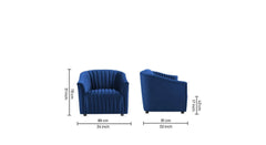 Blue Latonia Accent Chair - All India Decor