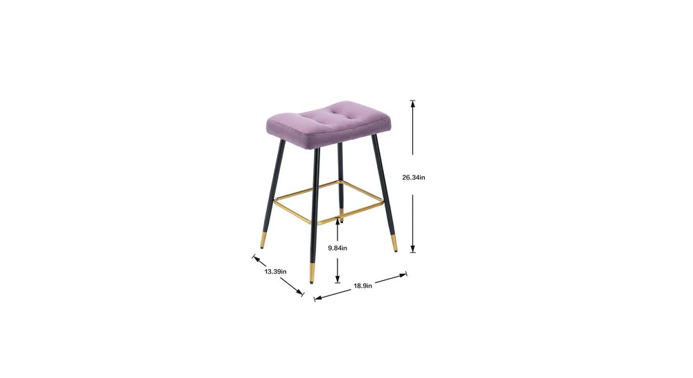 Purple Color Julio Counter Stool - All India Decor