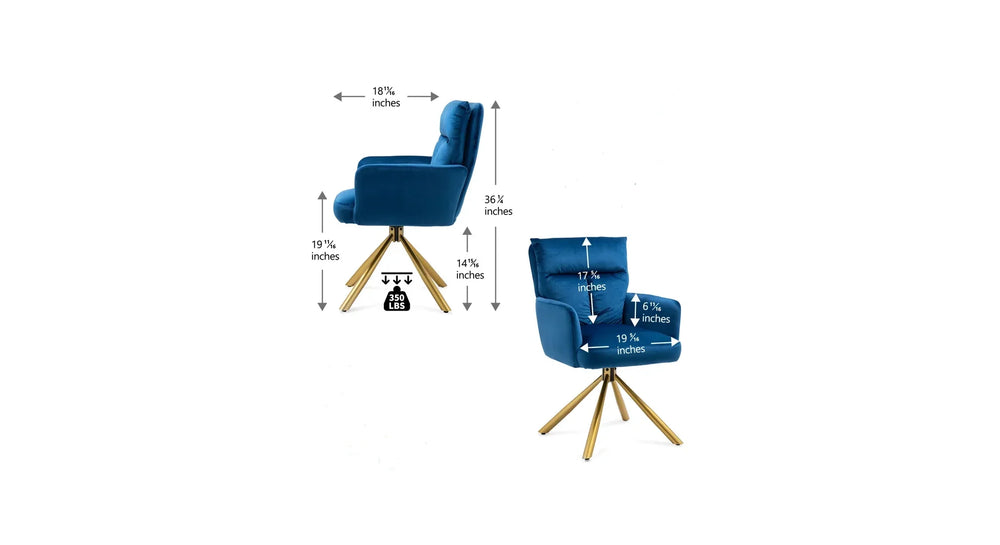 Blue Gerlec Swivel Chair - All India Decor