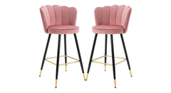 Pink Color Flower Counter Stool - All India Decor