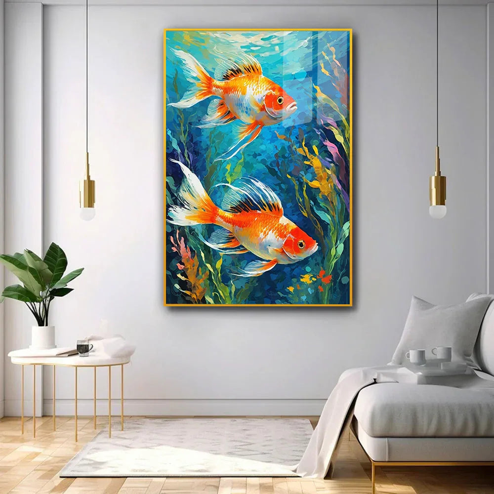 Fish Acrylic Wall Paintings & Arts - All India Decor