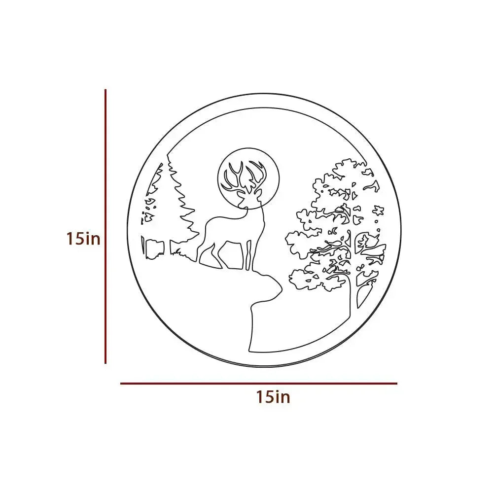 Full Moon Night Reindeer LED Wall Light - All India Decor
