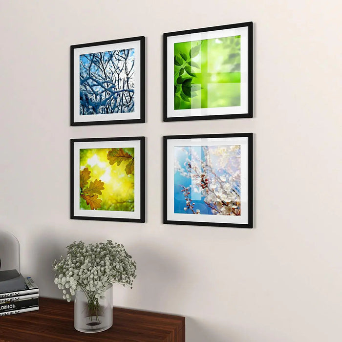 Four Seasons Colorful Wall Painting Frame Set of 4