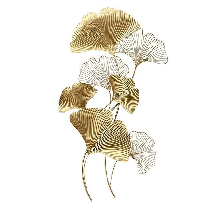 Iron Wall Hanging Lucky Ginkgo Leaf - All India Decor