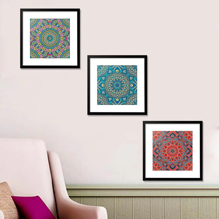 Mandala Pattern Frame Set of 3