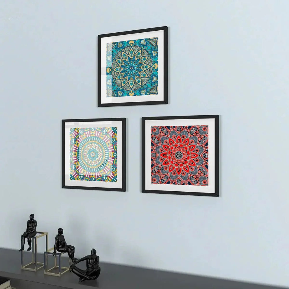 Mandala Pattern Frame Set of 3 - All India Decor