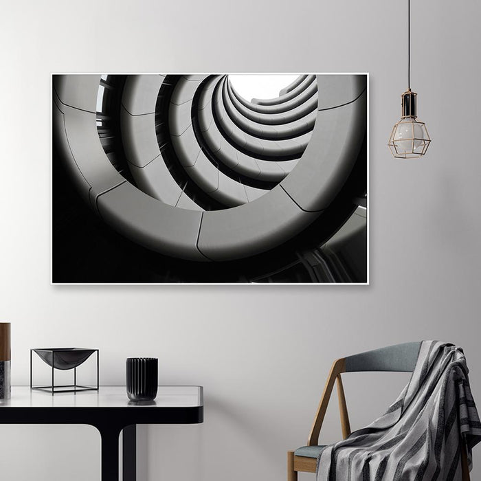 Contemporary Architectural underside Balconies view Framed Wall Art