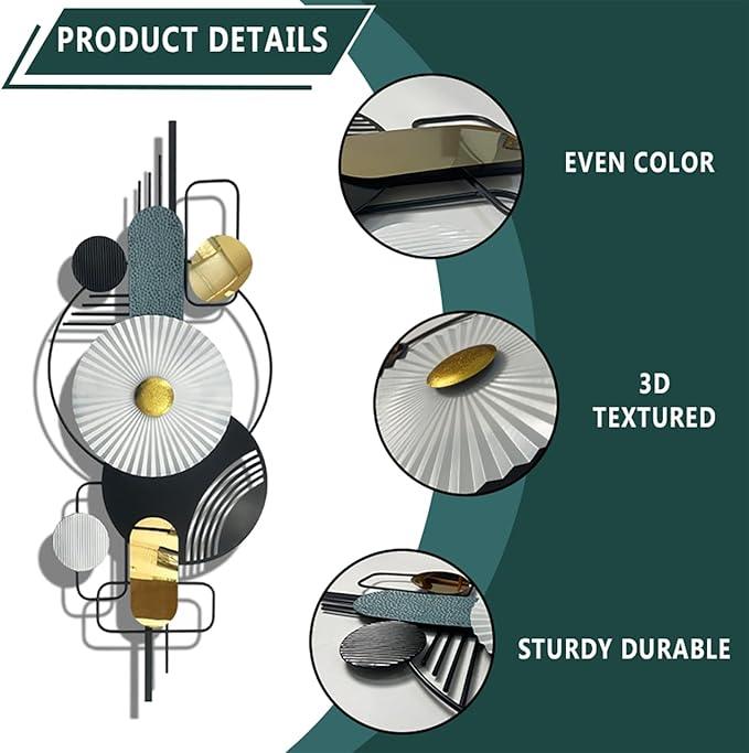 Royal Abstract Geometric Luxury Metal Wall Art - All India Decor