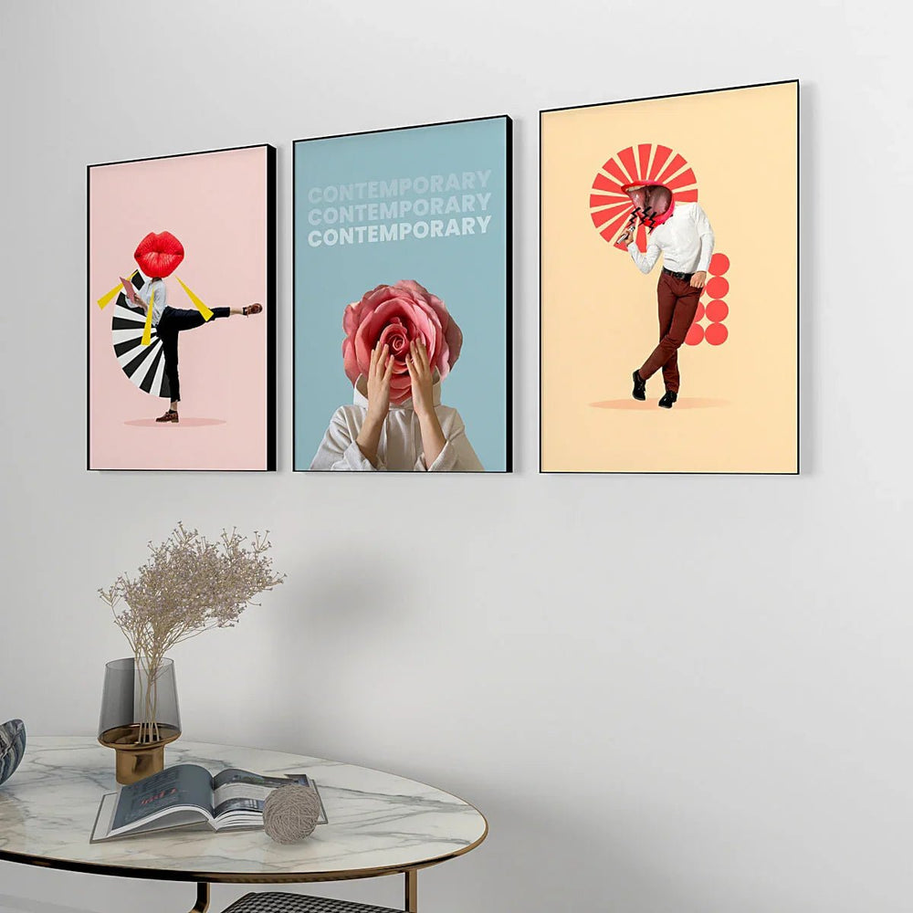 Contemporary Art Wall Frame Set of 3 - All India Decor