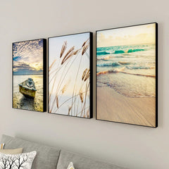 Coastal Beach Wall Frame Set of 3 - All India Decor