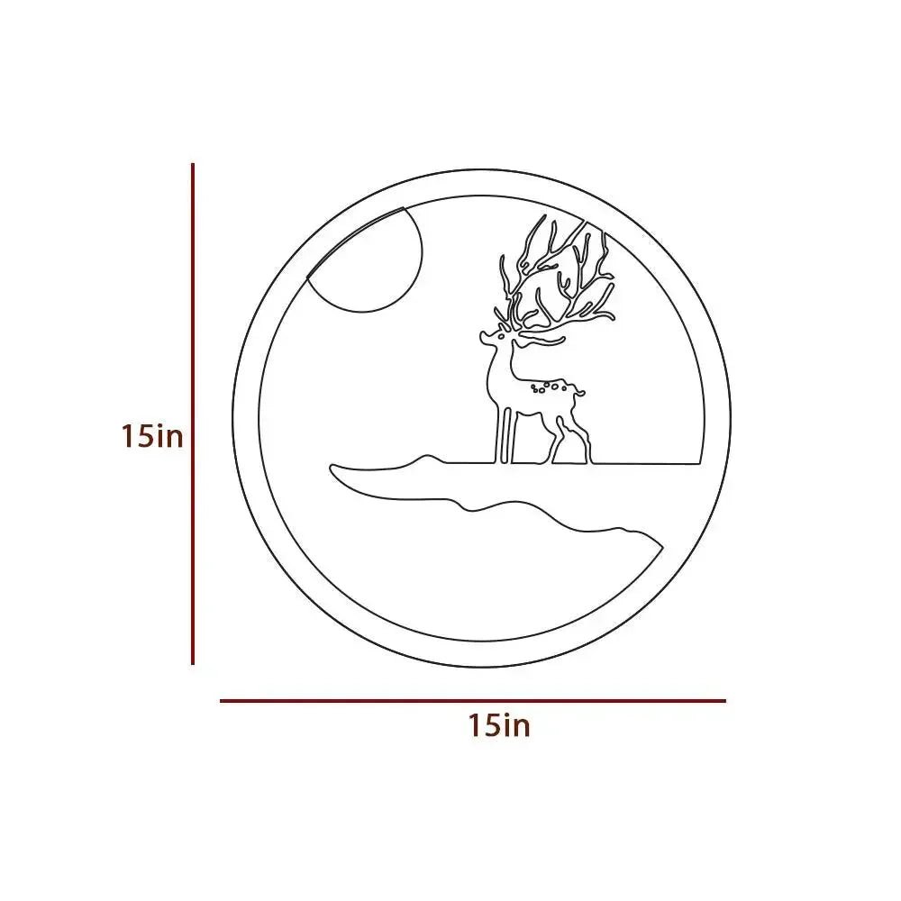 Reindeer Designer Wooden Backlit Wall Art - All India Decor