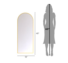 Arched Metal Floor Mirror (Glam Gold) - All India Decor
